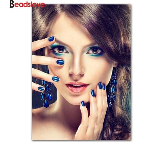 DIY Custom Photo Diamond Embroidery beauty pattern diamond painting mosaic cross stitch diamond Picture for Living Room decor