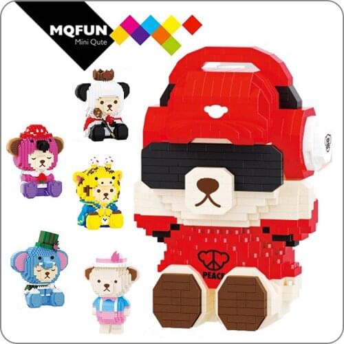 Balody Kids Gift 785 Pcs ABS Particles Animal Bear Collection Micro Self-Locking Bricks DIY Assembly Mini Building Blocks Toys