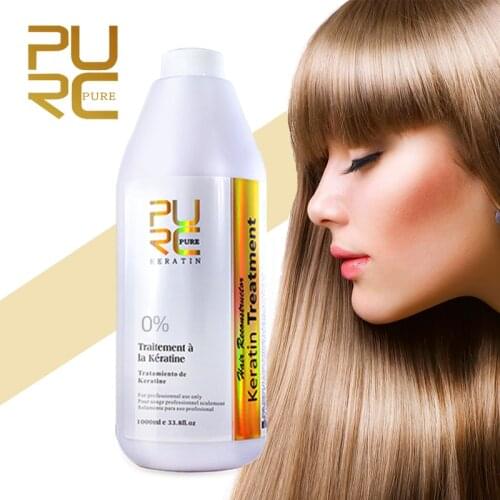PURC Formaldehyde Free Brazilian Keratin Hair Treatment Straightening Repair Frizz Dry Hair Care 1000ml
