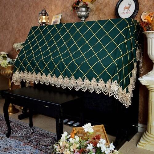 1pc 150x220cm Laced Piano Cover Big Size Piano Cloth Dust Proof Textile Cover Family Friend Wedding Gift