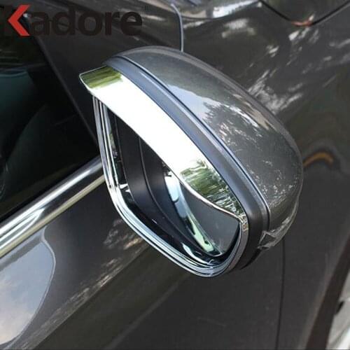 For Volkswagen Scirocco 2009-2017 ABS Chrome Rearview Mirror Rain Shield Sun Visor Shade Cover Trim Sticker Car Accessories 2pcs