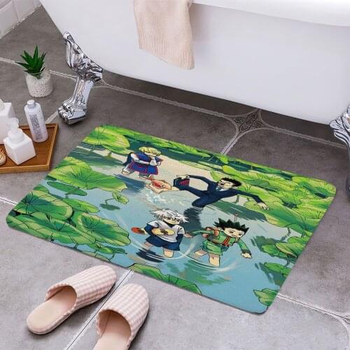 HunterxHunter Anti-slip Doormat Vacuuming Water Absorbing Kitchen Bedroon Bath Floor Mats Home Entrance Home Decora
