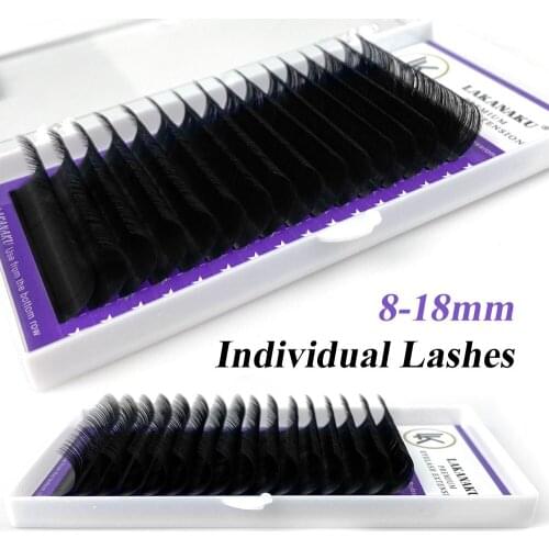 LAKANAKU Individual Lashes Extensions Fluffy False Eyelashes Volume Eyelash Extension All Size Cilios for Eye Beauty Makeup