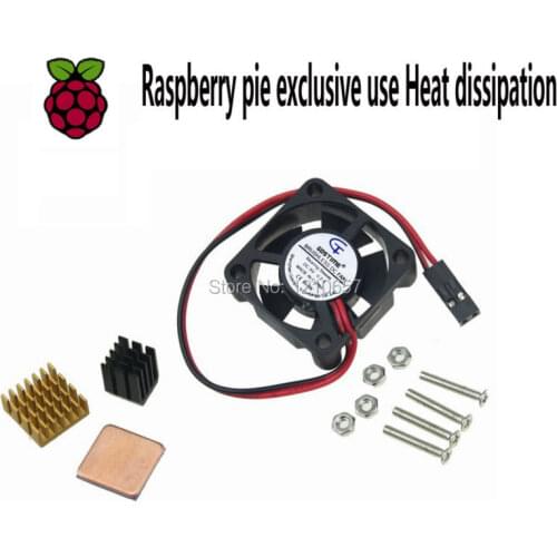 10 set Raspberry Pi Cooling Kit Micro Cooling Pi Fan+Copper HeatSink Raspberry Pi