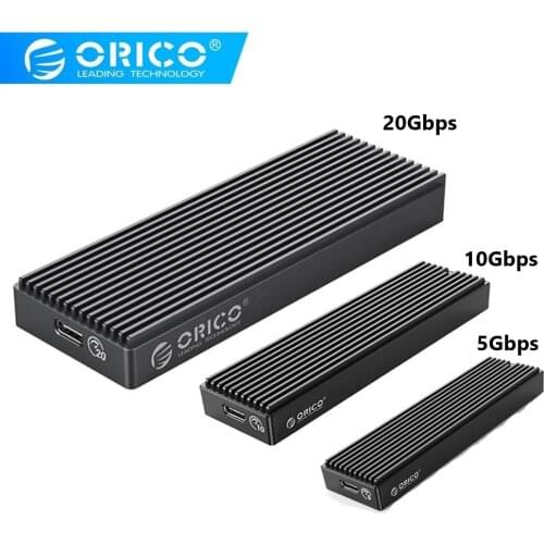 ORICO M2PAC3-G20 20Gbps High Speed Mobile SSD External Case USB 3.2 Type-C M.2 NVMe M Key B+M Key Solid State Drive Enclosure