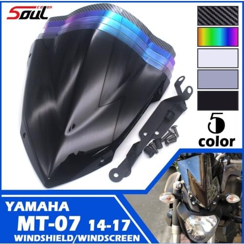 Motorcycle Sports Windshield Visor Windscreen Viser Fits For YAMAHA MT-07 MT07 FZ07 2014 2015 2016 2017 14-17