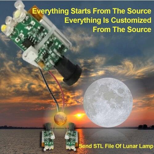 Lunar Lamp Circuit Board Seven Color Touch Dimming Charging Lunar Lamp Wick Remote Control DIY Lunar Lamp Source Circuit DX-368