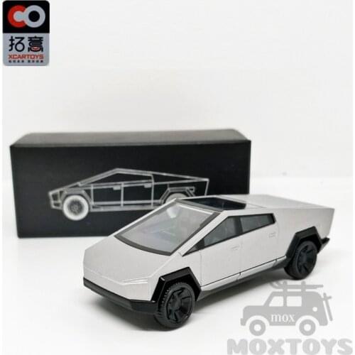 Xcartoys 1:64 Tesla Cybertruck Truck 01 Silver Diecast Model Car