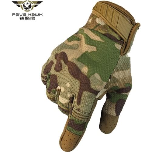 Men Touch Screen Camouflage Gloves Cotton Army Military Style Tactical Gloves Full Finger Rip-stop Camo Combat Paintball Gloves