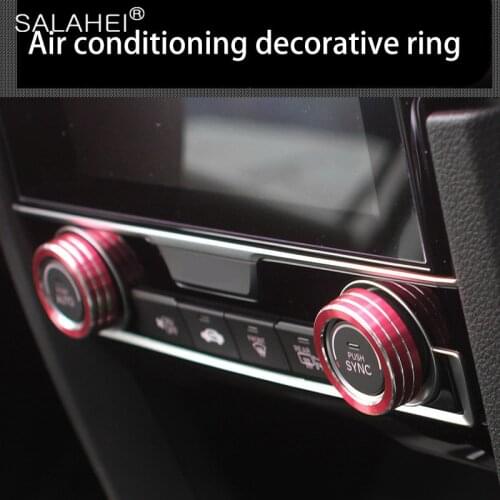 For Honda Civic Tenth Generation 16-19 New Air Conditioning Outlet Knob Circle Cover Trim Adjustment Special Decoration Stickers