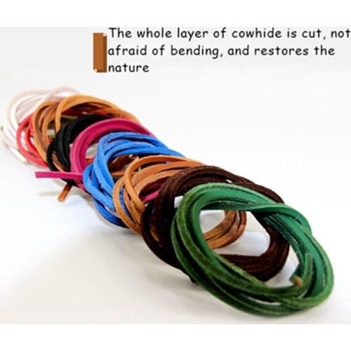 NEW Colorful Solid Shoe Lace Leather Shoesshoelace Sports Shoelace Decorative Type Shoelaces Selected Leather shoelaces 1Pair