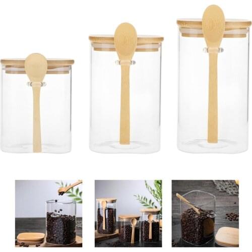 Clear Glass Storage Jar Container Food Storage Kitchen Orgainzation Storage Kitchen Food Storage Containers Jars Canister