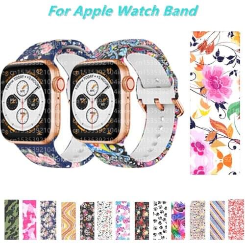 Silica gel Painted colors Sweat proof Strap For Apple Watch band 44mm 40mm 38mm 42mm Elastic Bracelet iWatch Series 6 SE 5 4 3 2