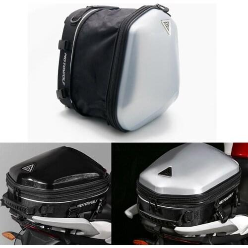 ROCK BIKER Motorcycle Helmet Bag Black Rear Seat Saddle Bags Motocross Waterproof TailBag Cycling Equipment Motor Back Seat Pack