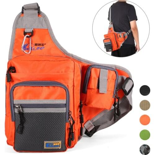 32*39*12CM iLure Fishing Bag Multi-Purpose Waterproof Canvas Fishing Reel Lure Tackle Bag