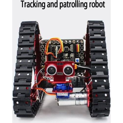 Triangle Metal Tracker Tank Programming Tracking Patrol Robot Arduino Car Kit Maker Education