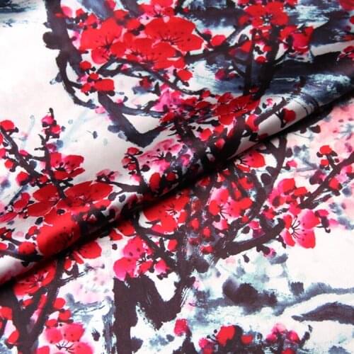 Heavy elastic satin silk cheongsam dress material 19mm stretch silk fabric