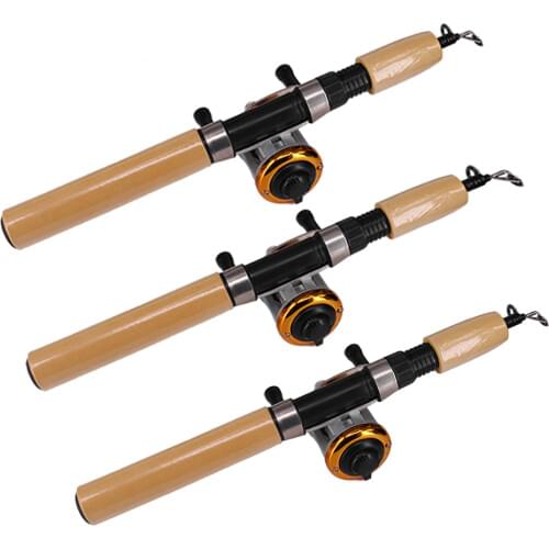 Winter Fishing Rods Combo Ice Fishing Rod with Fishing Reel and Line Outdoor Portable Spinning Casting Fishing Reel Tackle Set