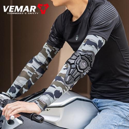 VEMAR moto maniche anti-caduta per ghiaccio gomitiere ciclismo equitazione maniche elastiche in seta di ghiaccio protezione sola