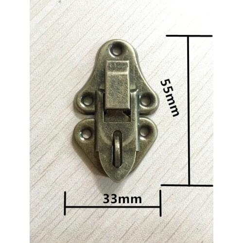 Vintage Iron Jewelry Chest Box Gift Box Suitcase Case Buckles Toggle Hasp Latch Catch Clasp Furniture Hardware,55*33mm,20Sets