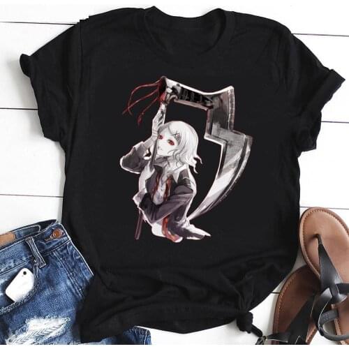 Janpan Tokyo Ghoul Suzuya Juuzou Funny T Shirt Casual 2021 Fashion Summer Short Sleeve Kawaii Women Streetwear Harajuku Tshirts