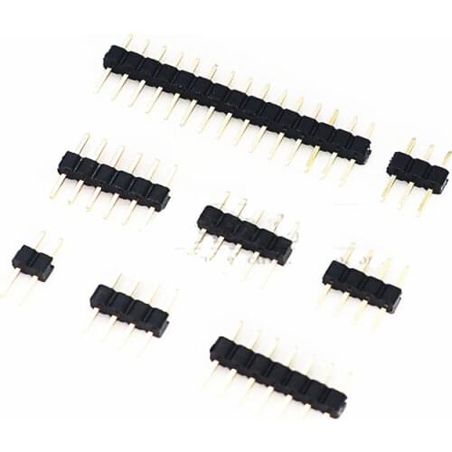 YYT 1.27mm single row pin straight plug 1*2P/3/4/5/6/7/8/9/10/12/15/20/40/50P gold-plated