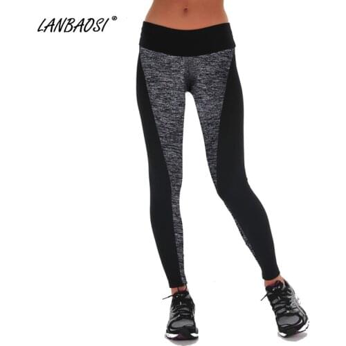LANBAOSI Compression Tight Pant for Women Breathable Quick Dry Fitness Running Gym Sports Pants Female Push Up Trouses Clothing