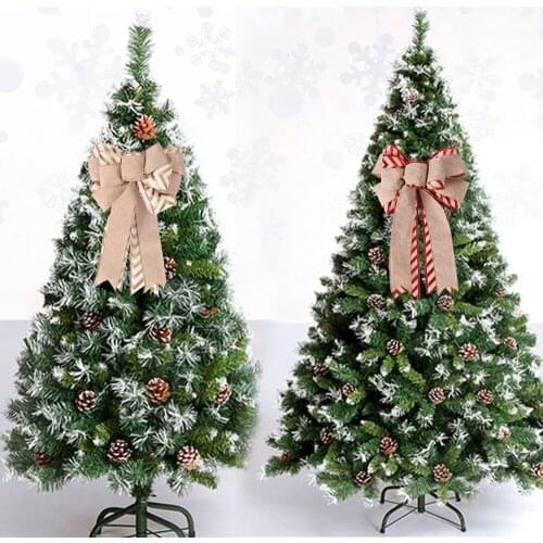 1PCS Large Christmas Bow Decoration Ornament Christmas Tree Handmade Hanging Bow-knot New year Christmas Festive Decoration 2021