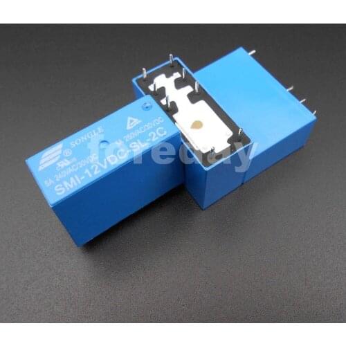 100PCS SONGLE Power Relay SRS PCB 8 Pins 5A 10A 5V 12V 24V SMI-05VDC-SL-2C SMI-12VDC-SL-2C SMI-24VDC-SL-2C 100PCS/LOT *FD791-793