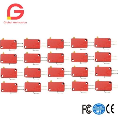 20 PCS 3 Pin Micro Switch for Arcade Push Button