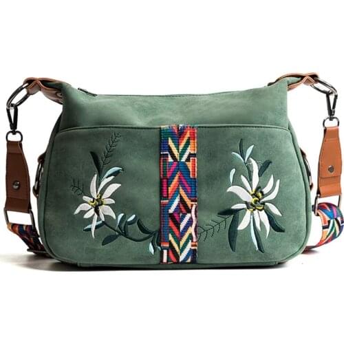 2021 Fashion Embroidery Women Handbags High Quality Leather Crossbody Bags for Women Casual Shoulder Bags Tote Bag Sac A Main