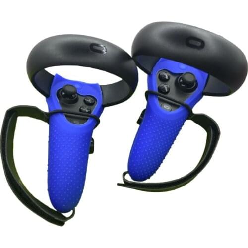 2in1 Anti-skid Silicone/ Cloth Protective Sleeve for Oculus Quest/ Rift S VR Touch Controller Knuckle Strap for Oculus Accessory