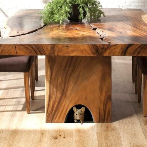 3D Creative Miniature Mouse Hole Decal Mural Unique Sticker Indoor And Outdoor Decoration 2021 Mouse Wall Sticker Fast Ship