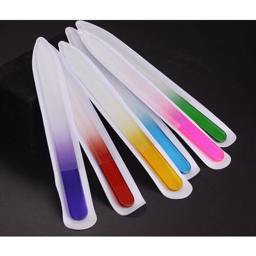 4Pcs Nail Files 9cm Durable Crystal Glass File High Quality Buffer Manicure Tools Device Nail Art Decorations Tool dropship