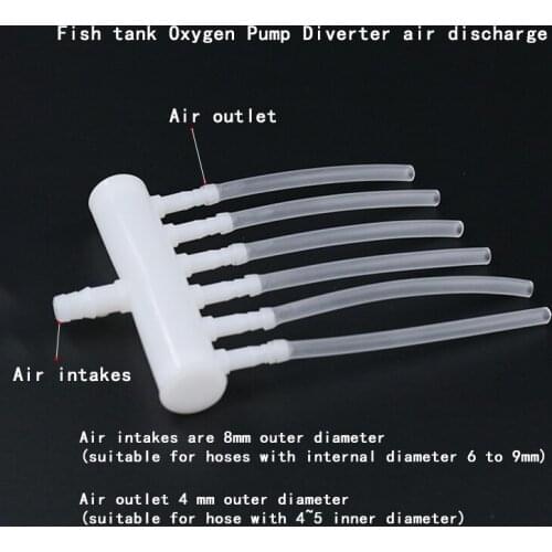 Aquarium Oxygen Pump Splitter Oxygen Pipe Multi-pass Joint Air Distributor Aquarium Oxygen Pump Air Exhaust Joint 1 Pcs