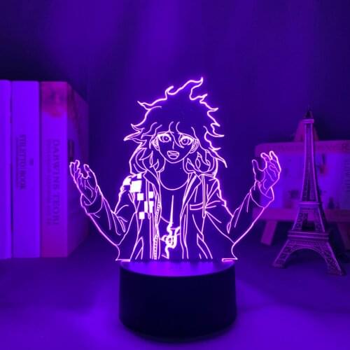 Anime Danganronpa Led Lamp Nagito Komaeda Figure for Kid Bedroom Decoration Birthday Gift Room Decor Danganronpa 3d Light Manga