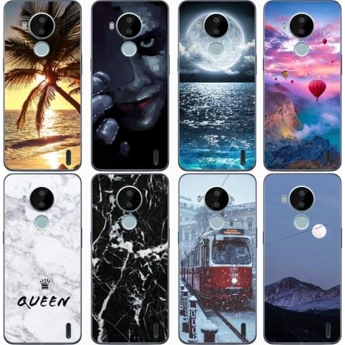 For Nokia C20 Plus 6.5 inch Case Rose Cute Patterned Cover Soft Silicon Phone Case for Nokia C30 TA-1357 6.82 inch Top Quality