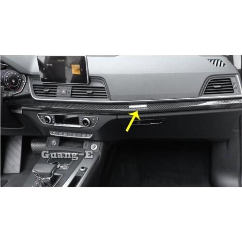 For Audi Q5 Q5L 2018 2019 Car Body Sticker Styling Inner Middle Console Central Control Navigation Air-Condition Trim Frame 2pcs