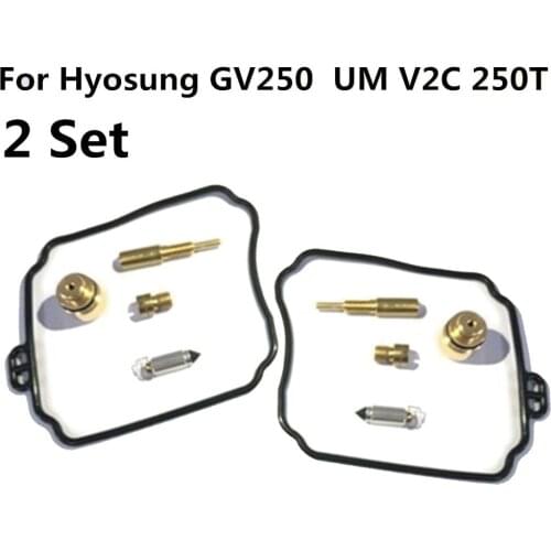 For Hyosung GV250 Aquila UMV2C Carburetor Repair Rebuild Main Jet Pilot Jet Kit Gaskets Jets Fits