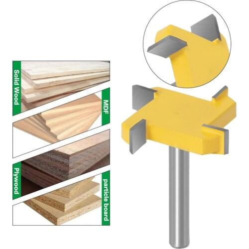 1Pcs 1/4" 6mm Shank T-Sloting Trimming Carbide Router Bit Woodworking Tool For Wood T Type Milling Cutter Slotting