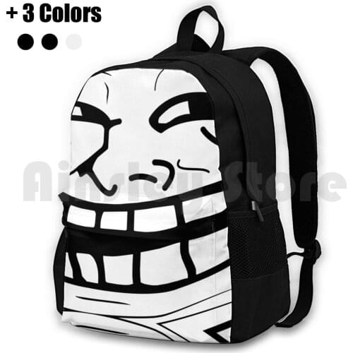 Troll Pocket Outdoor Hiking Backpack Riding Climbing Sports Bag Troll Pocket Meme Rage Funny Happy Generalnadar Face