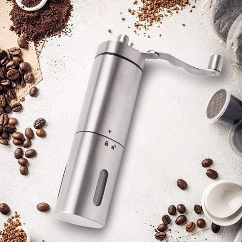 Stainless Steel Kitchen Manual Hand Crank Adjustable Bean Mill Coffee Grinder Machine Kitchen Tools