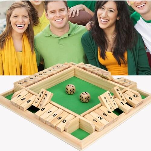 New Funny Puzzle Game For Party Club Family Games Shut The Box Board Set Number Education Toys For Childern
