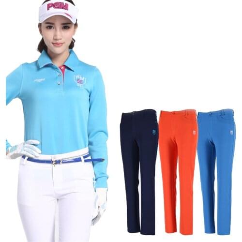 PGM Golf Lady Clothes Women Trousers Hight Elasticity Sport wear female Slim Pant Trouser pencil Golf Tennis Pant Solid XS-XL