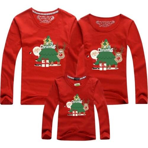 Christmas Trees Family Matching Clothes Mommy Daddy And Me Clothes Long Sleeve T-shirt Mother And Daughter Family Outfits