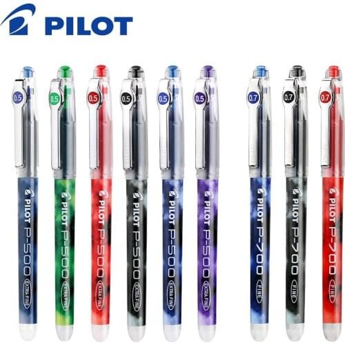 12pcs Pilot Gel Pen P500 / P700 Syringe Water Pen 0.5mm / 0.7mm Student Exam Special Office Signature Pen