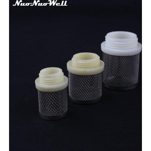 2pcs NuoNuoWell 1/2" 3/4" 1" Thread Stainless Steel Mesh Filter for Fish Tank Aquarium Accessory Water Tank Cleaning