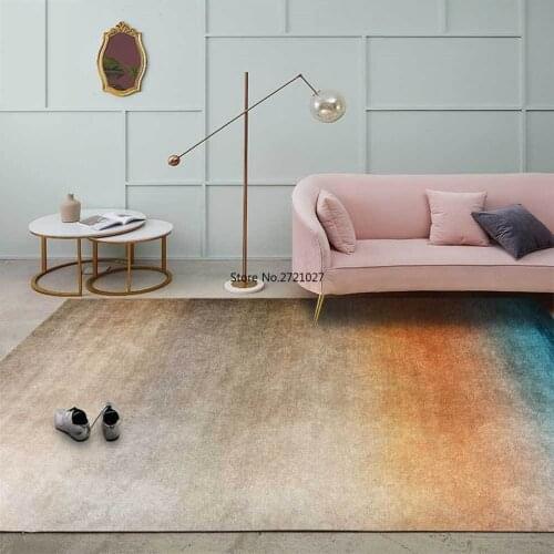 Modern Abstract Rainbow Gradient Color Carpet Living Room Bedroom Decoration Nordic Style Carpet Kitchen Room Floor Mats