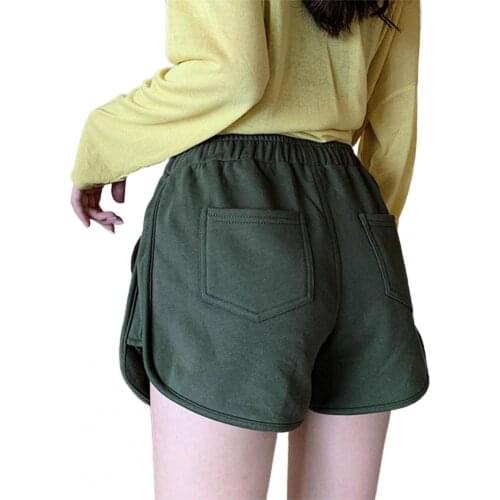 All Match A Line Girl Shorts High Waist Drawstring Pockets Sport Shorts for Summer