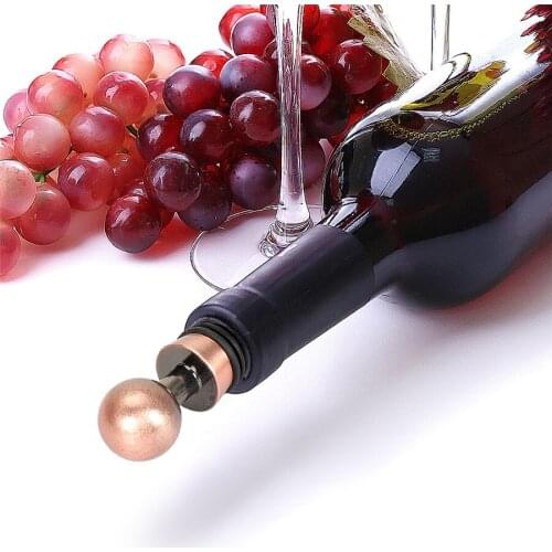 Stainless Steel Wine Stopper Vacuum Sealed Bottle Stopper Wine Cork Bottle Caps Storage Twist Cap Plug Gift Bar Wine Accessories